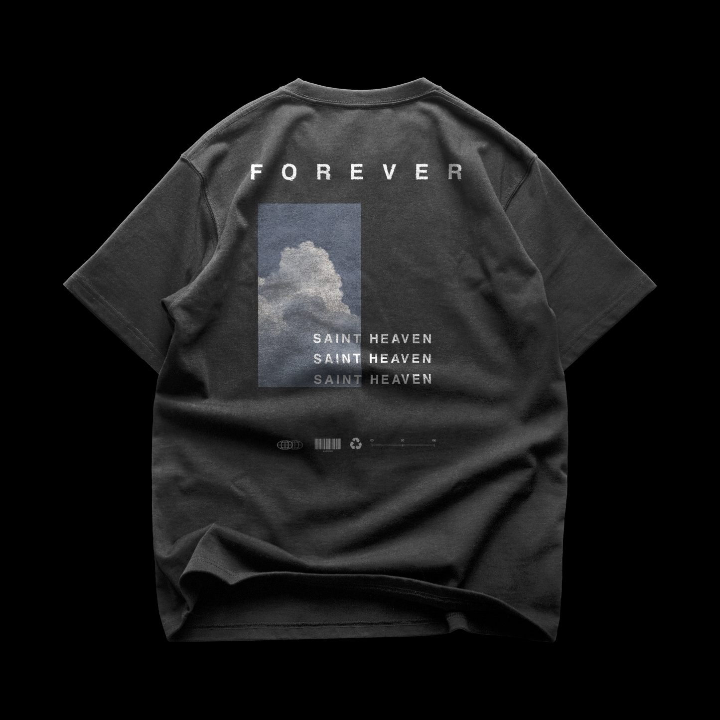 Saint Heaven - Back of T Shirt With Forever Graphic